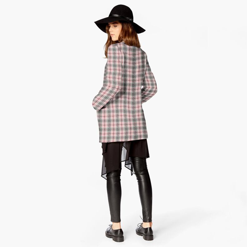 Checked Coating Fabric – pink/light grey,  image number 6