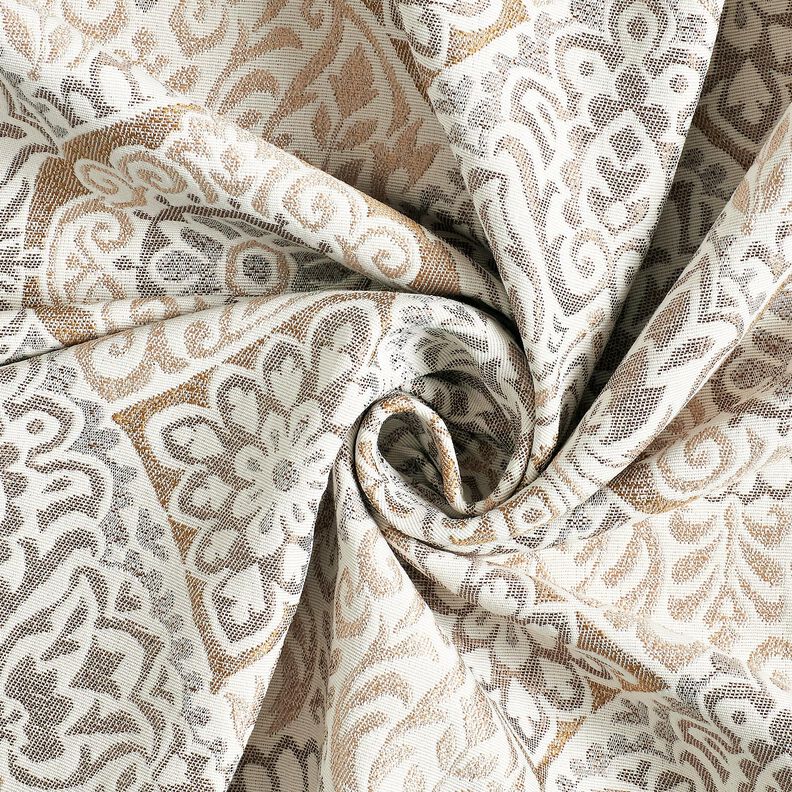 Decor Fabric Jacquard elegant tiles – anemone/light beige,  image number 3