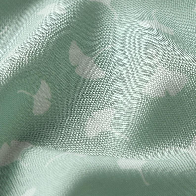 Ginkgo leaves bamboo fabric – pale mint,  image number 2