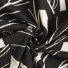 Decor Fabric Panama elegant leaves – black/natural,  thumbnail number 3