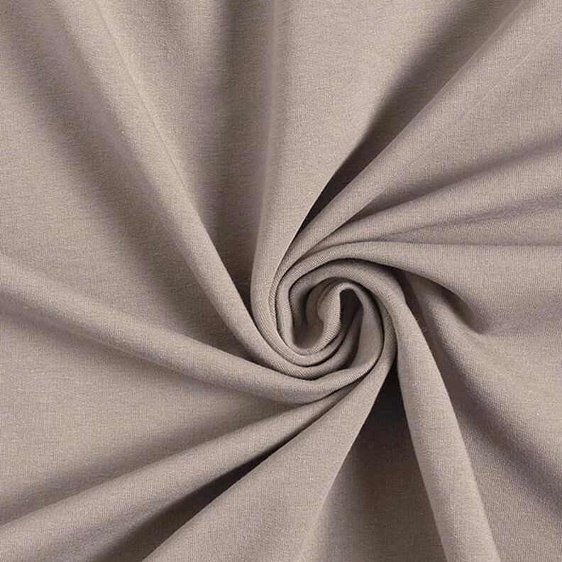 Light Cotton Sweatshirt Fabric Plain – dark taupe,  image number 1