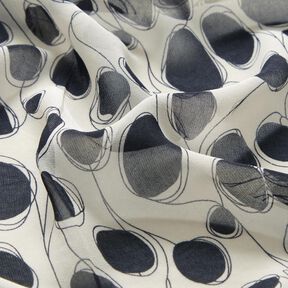 Chiffon abstract circles – white/black, 