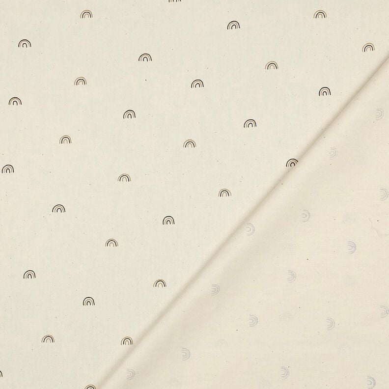 GOTS Cotton Poplin little rainbows | Poppy Fabrics – natural/fawn,  image number 4