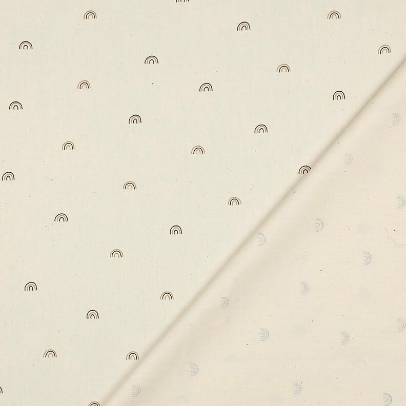 GOTS Cotton Poplin little rainbows | Poppy Fabrics – natural/fawn, image number 4