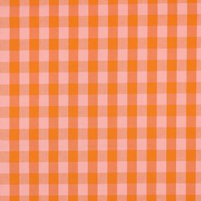 Cotton Poplin Check| Poppy Fabrics – pink/peach orange, 