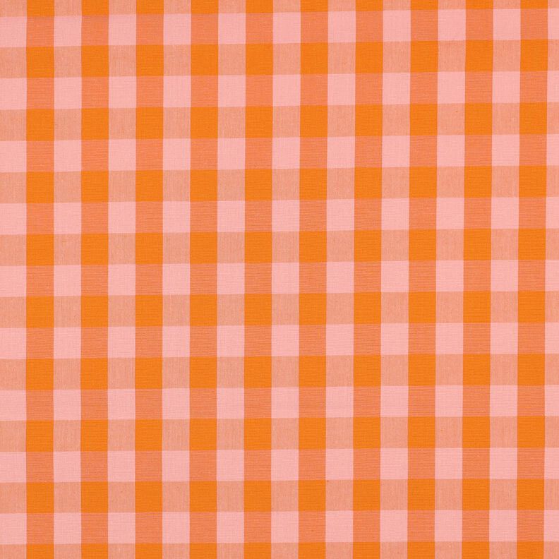 Cotton Poplin Check| Poppy Fabrics – pink/peach orange,  image number 1