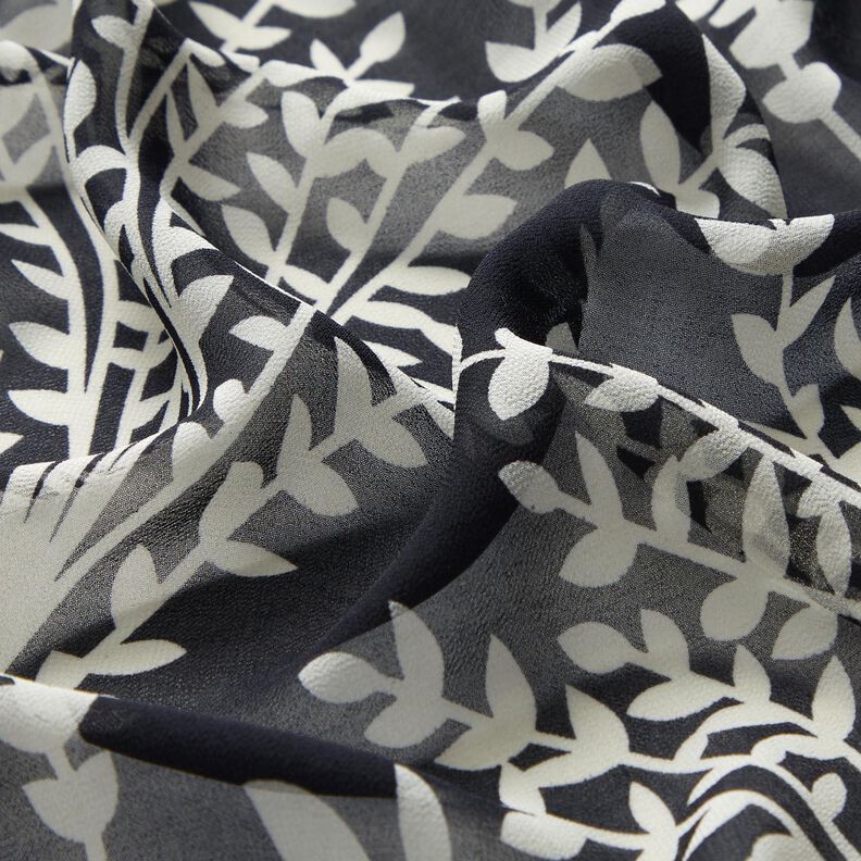Chiffon large branches – black/white,  image number 2