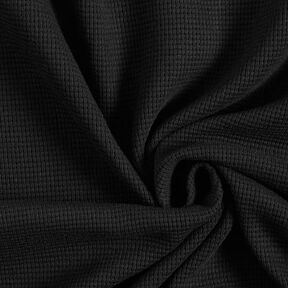 Mini Cotton waffle jersey Plain – black, 