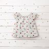 Double Gauze/Muslin embroidered cherries | Poppy Fabrics – white/fire red,  thumbnail number 6