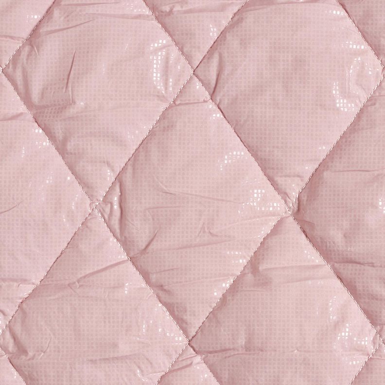 Quilted Fabric subtle sheen diamonds – light pink,  image number 1
