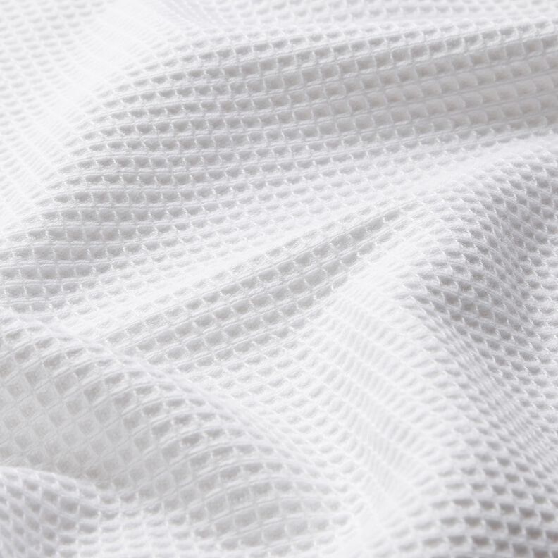 Towelling Fabric/Waffle Piqué Plain – white, image number 3