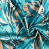 Satin crepe sea flowers – turquoise/cinnamon,  thumbnail number 3