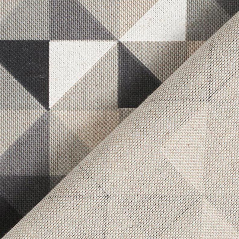 Decor Fabric Half Panama retro diamond pattern – grey/black,  image number 4