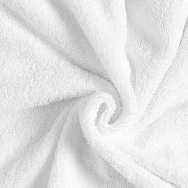 Towelling Fabric – white,  image number 1