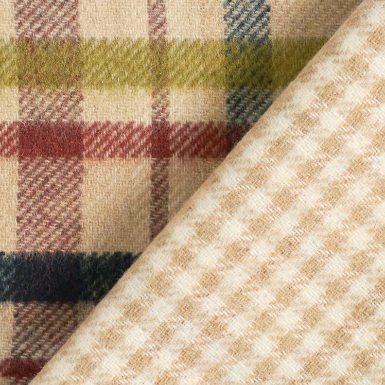 Checked Double face Coating Fabric – beige/brown,  image number 5