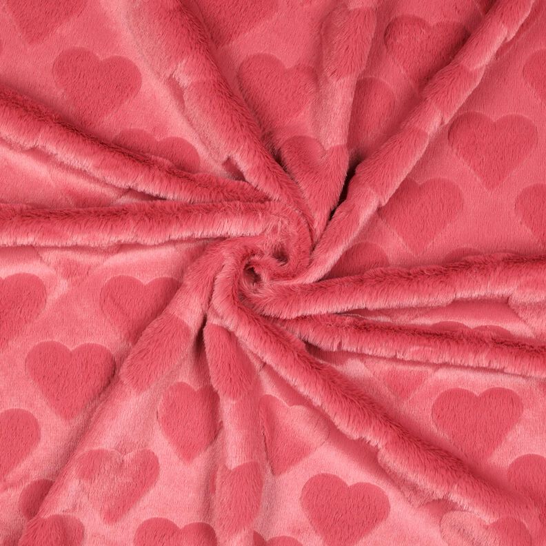 Faux Fur hearts | Poppy Fabrics – hollyhock, image number 3