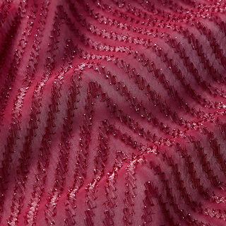 zig zag glittery chiffon – burgundy, 