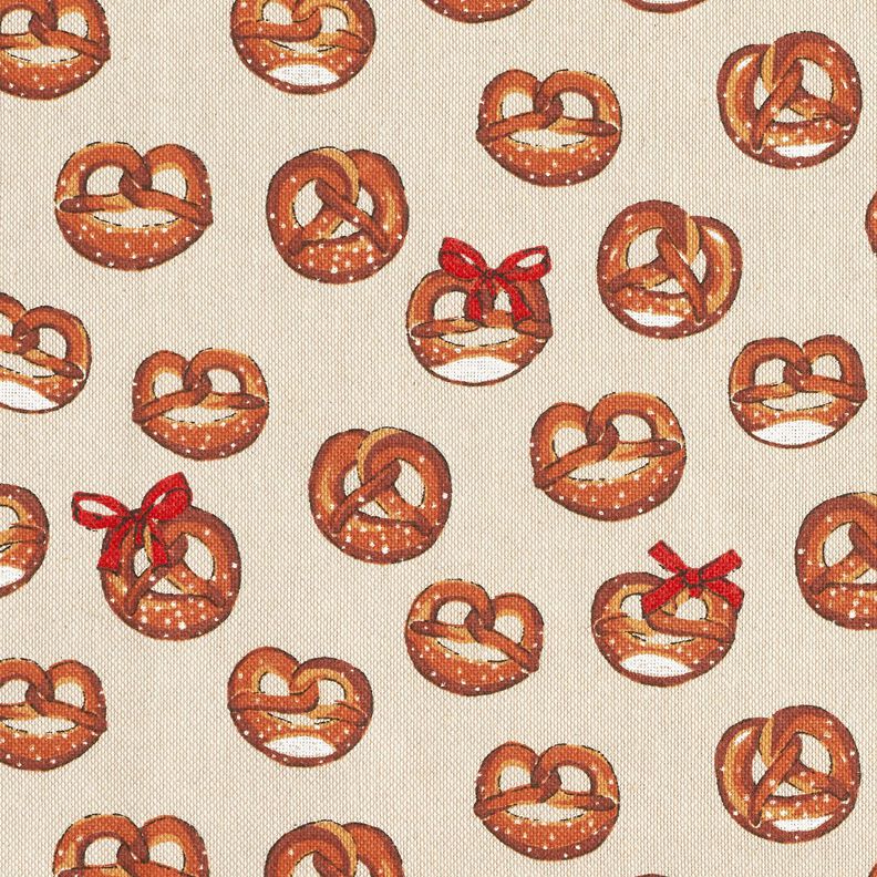 Decor Fabric Half Panama pretzels – brown/natural, image number 5