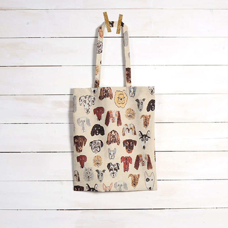 Decorative fabric Tapestry dogs – beige,  image number 8