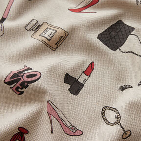 Decor Fabric Half Panama Fashion – natural/black, 