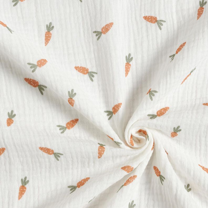 Double Gauze/Muslin small carrots – offwhite, image number 3
