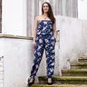 Cotton Jersey Blossoms & anchor | Glitzerpüppi – midnight blue/light dusky pink,  thumbnail number 5