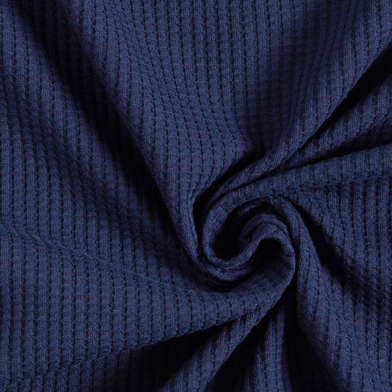 Cotton waffle jersey Plain – navy blue,  image number 1