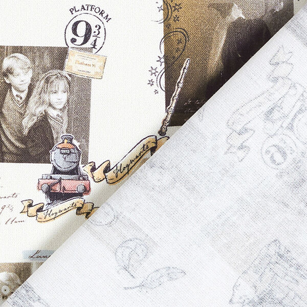 Cretonne Licensed Fabric ‘Harry Potter’ Memories | Warner Bros. – light beige,  image number 4