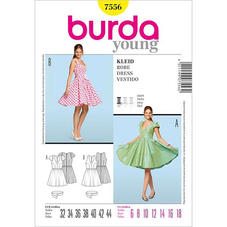Dress – Fifties / Petticoat, Burda 7556,  image number 1