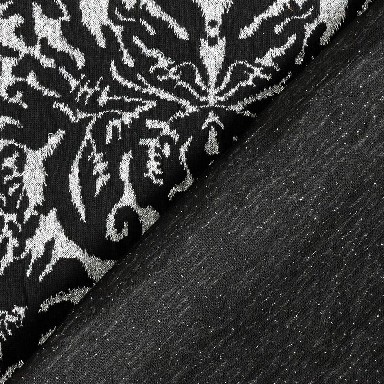 jacquard jersey ornaments – metallic silver/black,  image number 5