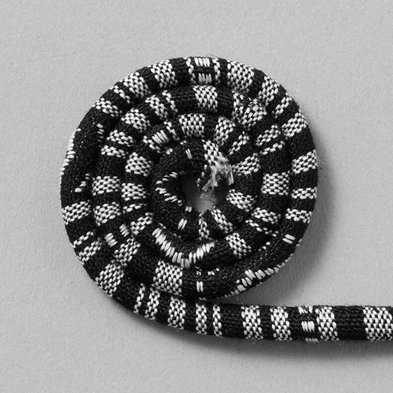 Ethnic Cord [6mm] – black/white,  image number 1