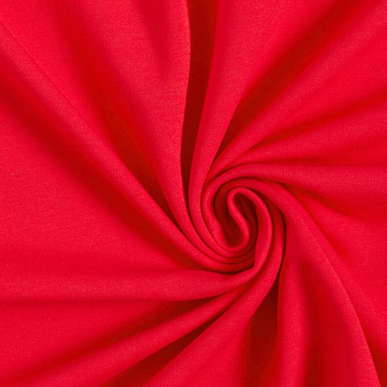 Light Cotton Sweatshirt Fabric Plain – red,  image number 1