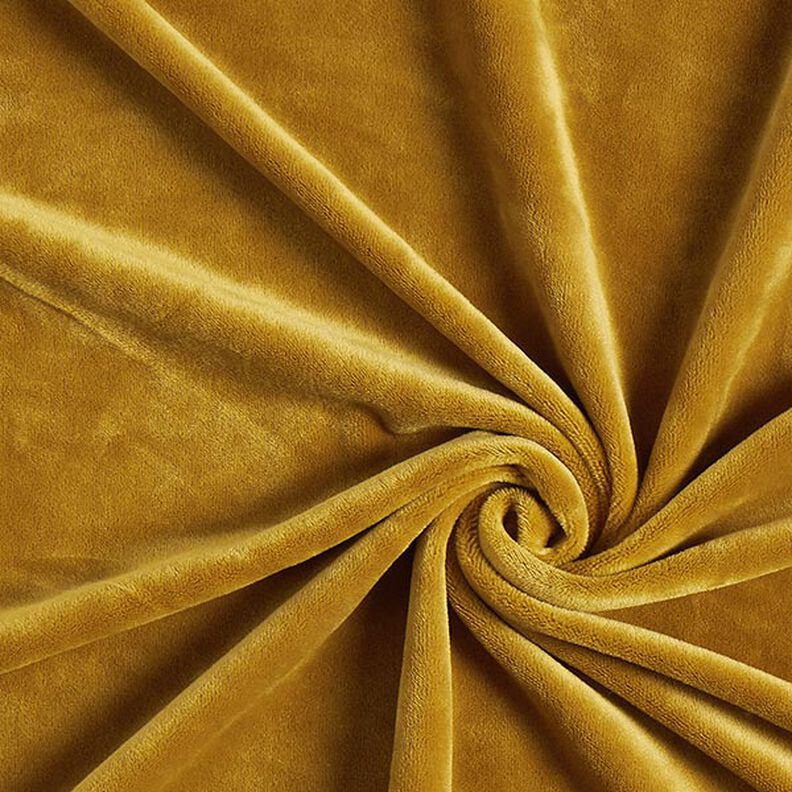 Stretch Velvet Nicky Velours – mustard,  image number 1