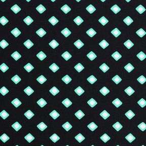 Swimsuit fabric retro diamonds – black/peppermint, 