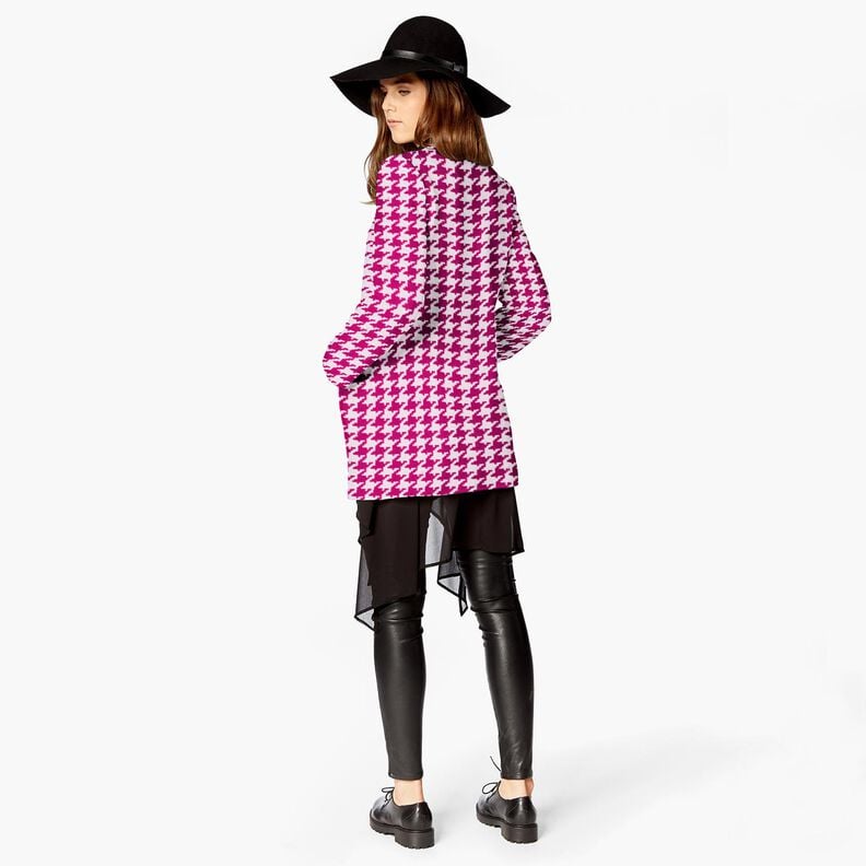 Coat Fabric Houndstooth – rosé/purple,  image number 5