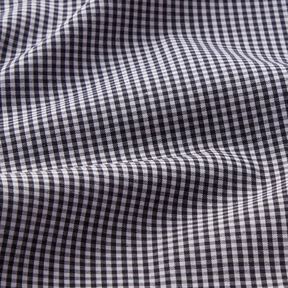Shirt fabric small check – black/light blue, 