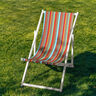Outdoor Deckchair fabric Longitudinal stripes 44 cm – taupe/light turquoise,  thumbnail number 5