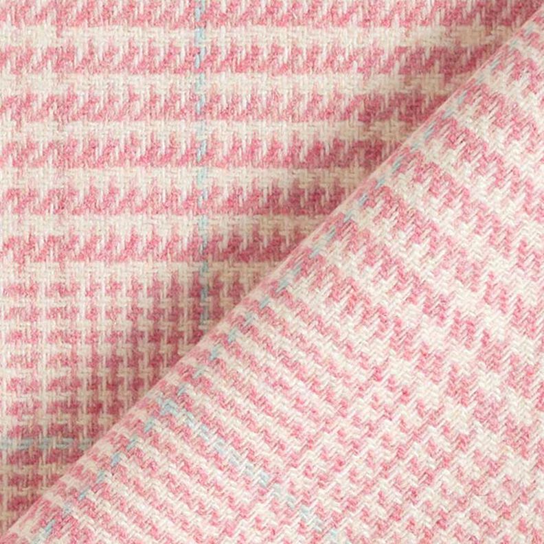 Glen Plaid Wool Fabric – pink,  image number 6