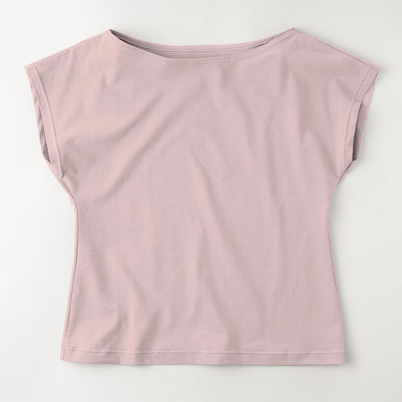 Lightweight summer jersey viscose – light dusky pink,  image number 8