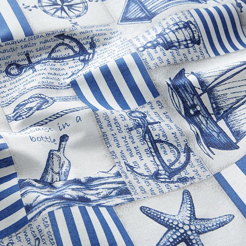 Nautical coated cotton – steel blue/natural,  image number 2