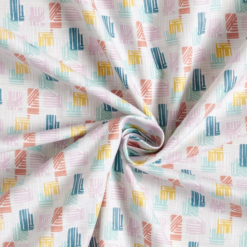 Cotton Cretonne hatched shapes – silver grey/pastel violet,  image number 3
