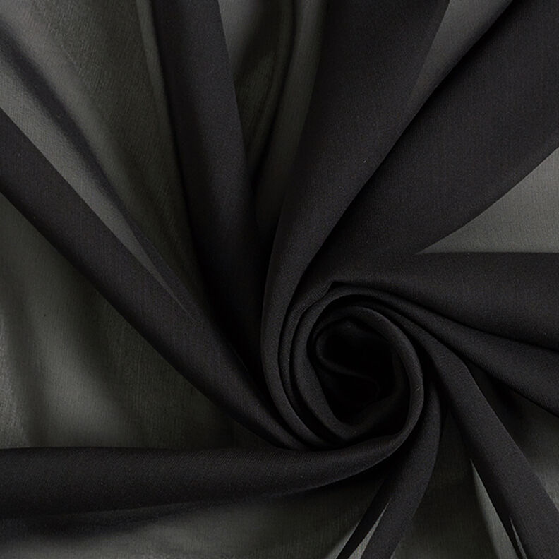 Silk Chiffon – black,  image number 1