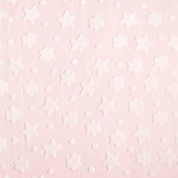 Cosy Fleece Stars and Flowers – rosé,  image number 1
