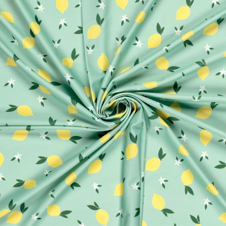 Swimsuit Fabric UPF50 lemons – pale mint/lemon yellow,  image number 3