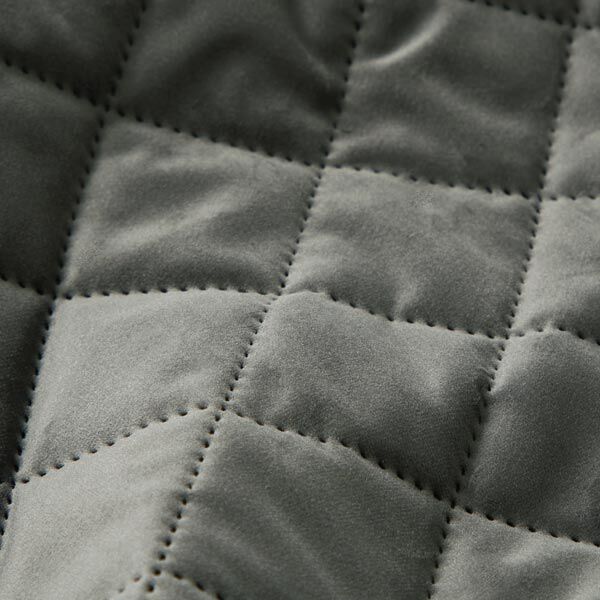 Upholstery Fabric Velvet Quilted Fabric – dark grey,  image number 2