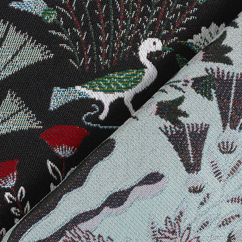 Decor Fabric Tapestry Fabric botanical paradise – black/green,  image number 5