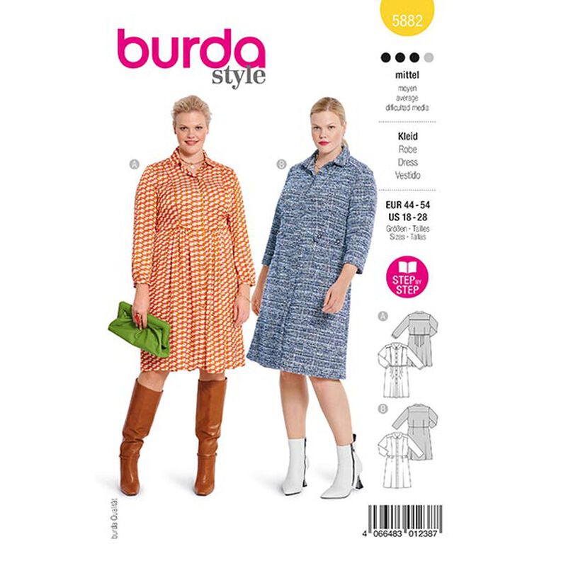 Plus-Size Dress | Burda 5882 | 44-54,  image number 1