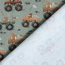 Cotton Jersey Animals in monster trucks Digital Print – elephant grey,  thumbnail number 4