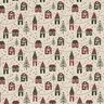 Decor Fabric Half Panama Winter Village – natural/dark pine,  thumbnail number 1