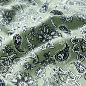 Cotton Jersey Paisley – reed/white, 